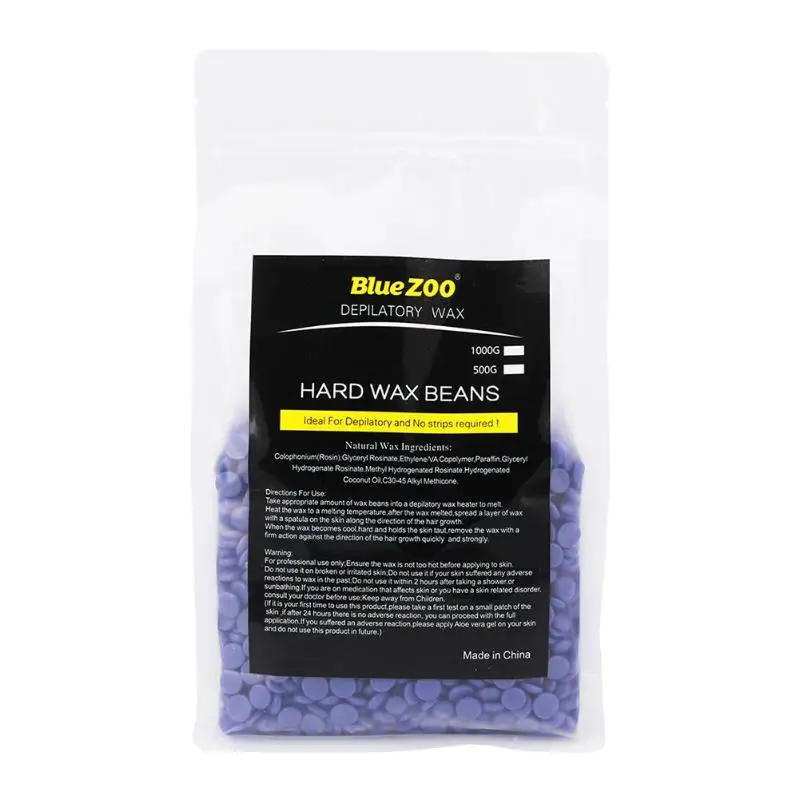 

500g Wax Beans Depilatory Wax Pellet Hot Film Hard Wax beans Female Hair Removal No Strip Hard Wax Bead Lavender Tea Rose Scent