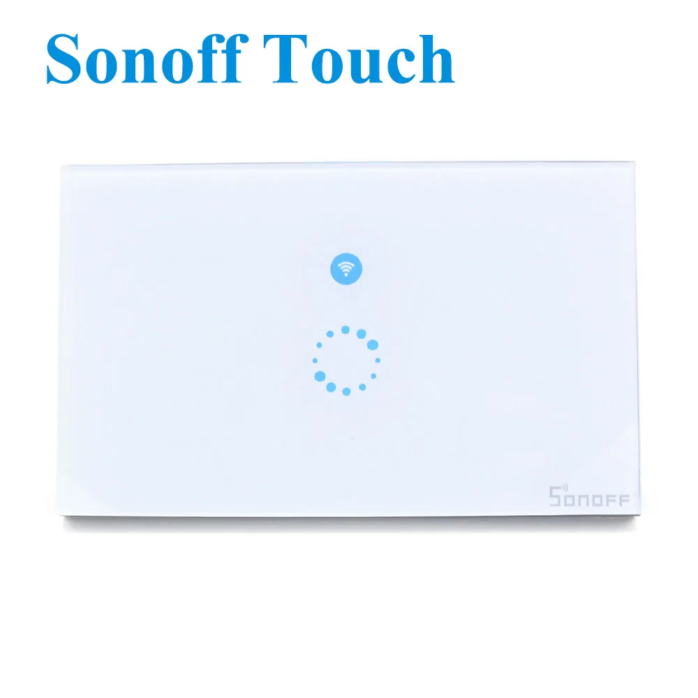 Sonoff Touch EU US Wifi настенный сенсорный выключатель 1 банда способ беспроводной пульт