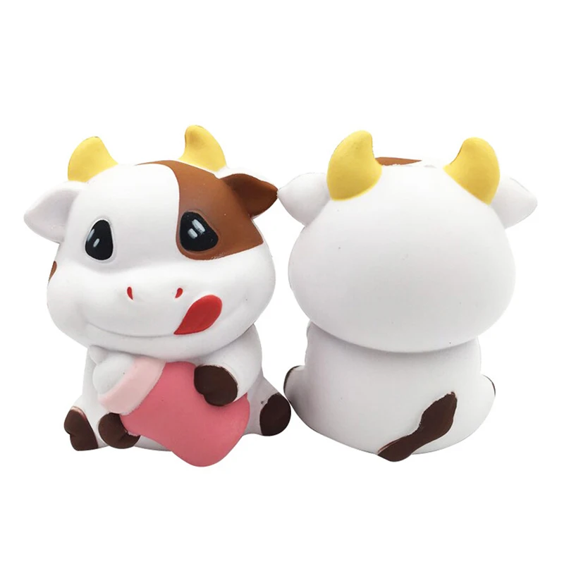 New Cute Bottle Cow Squishy Simulation Cream Scented Slow Rising Soft Squeeze Toy Stress Relief Novelty Fun for Kid Xmas Gift