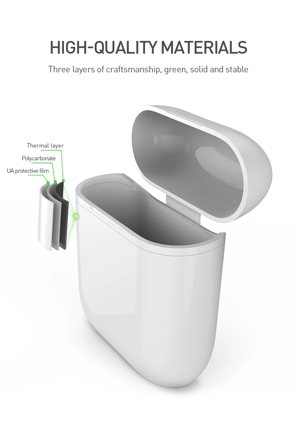 KEYSION QI беспроводной зарядный чехол для гарнитура для Airpods роскошный Поликарбонат задняя крышка для Airpods переносное Беспроводное зарядное устройство коробка