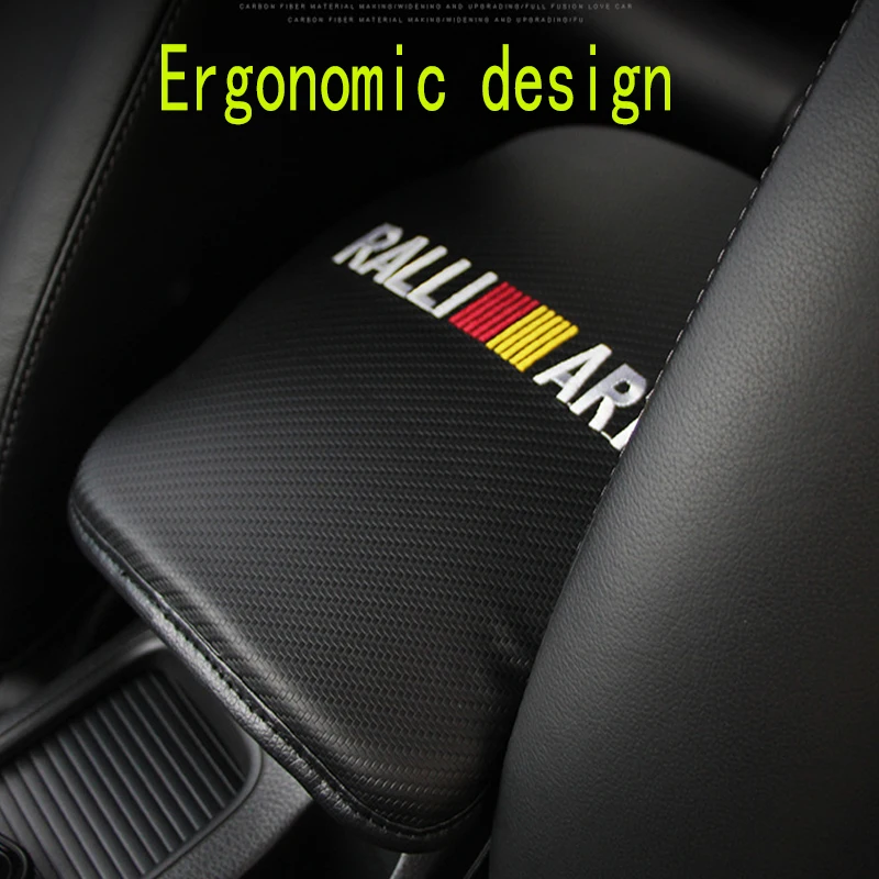 Кожаный нескользящий подлокотник ST с эмблемой гоночного автомобиля коврики для