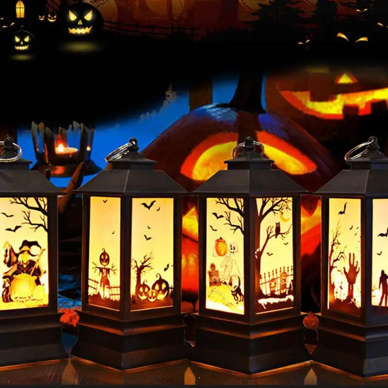Лидер продаж Хэллоуин имитационная лампа Батарея пламени свечи с красивыми