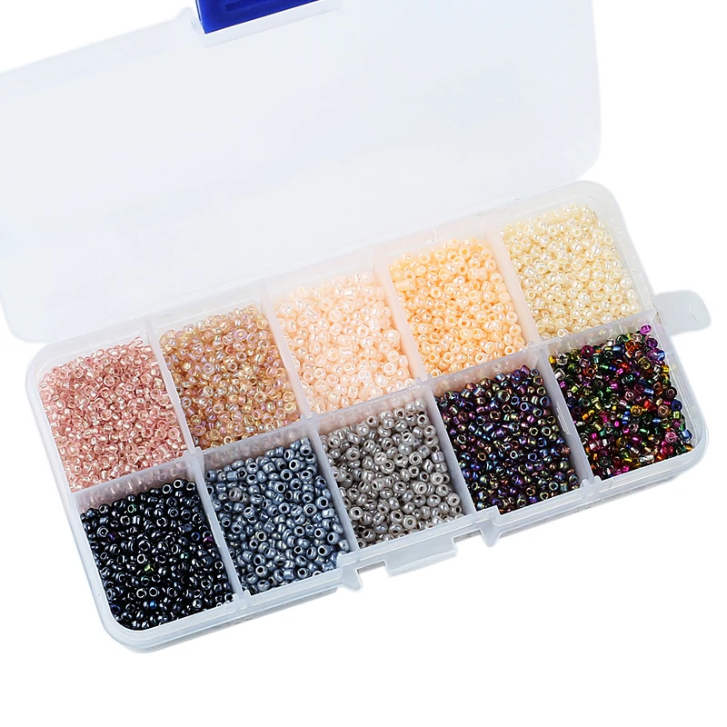 Одна коробка 10 видов цветов смешанные 2 мм чешские стеклянные бусины Австрийские