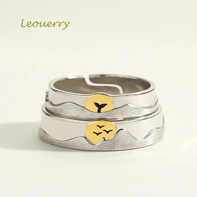 Leouerry * летней ночной 925 пробы серебро оригинальный простой обручальное кольцо для