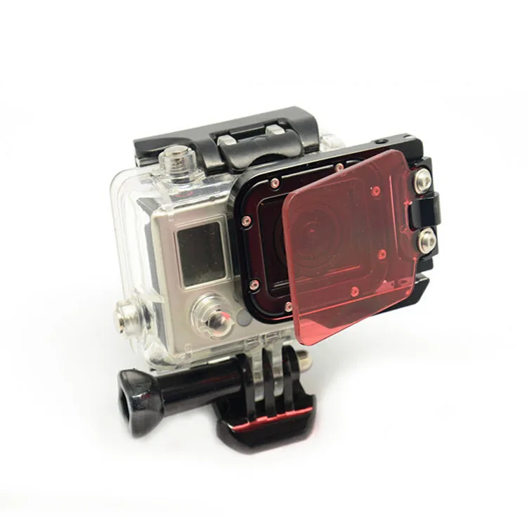 Товары для дома алюминиевый сплав рама + PC объектива подводного плавания флип Gopro