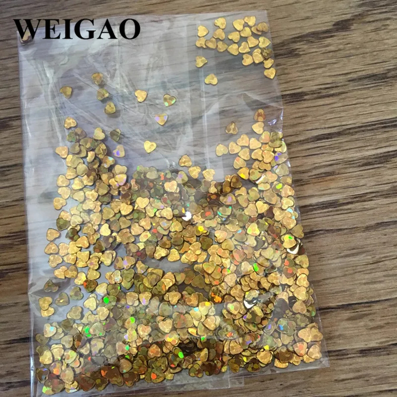 WEIGAO, 1000 шт, конфетти с золотым сердцем, свадебные конфетти, разброс для дня рождения, вечеринки, Дня Святого Валентина, свадебный стол, Декор, принадлежности