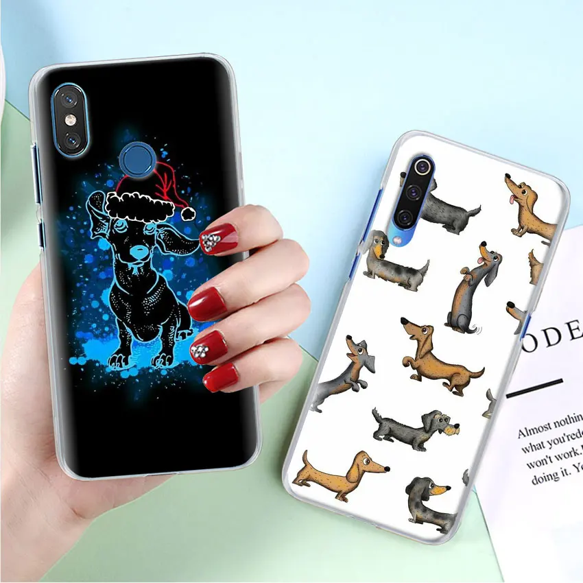 Такса Doxie Цветок Собака Щенок чехол для телефона для Xiao mi красный mi 7 5 6 Pro Note 7 Pro 5 5A 6 mi A1 A2 8 Lite 9 чехол Coque