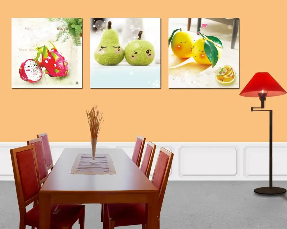 

Triptych 5D Diy Diamond Embroidery Friuts Diamond Painting Cross Stitch Rhinestone 3D Diamond Mosaic Full Square Decoration Pear
