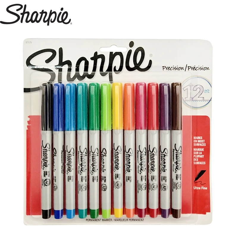 Sharpie 12 Color 0.5MM Dust Free Marker Pen Marking Pen Shar