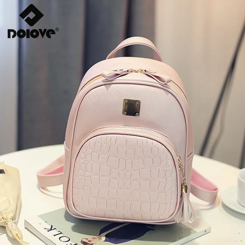 DOLOVE 2019 Модный Новый женский рюкзак школьная сумка с одним плечом для