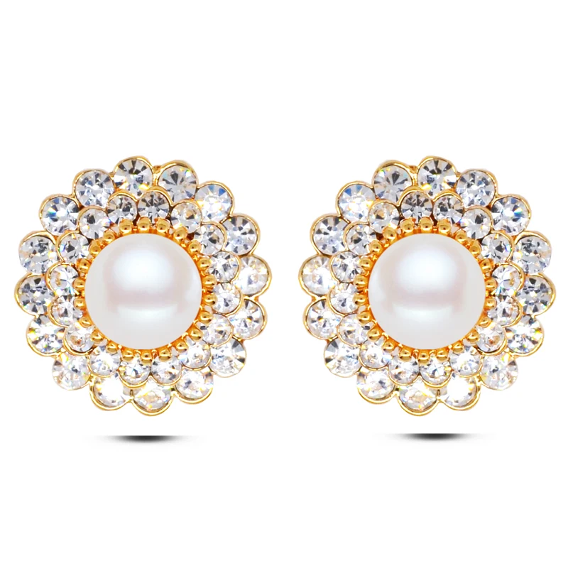 Новая мода прекрасная роза форме Для женщин хрустальные серьги украшения Новое