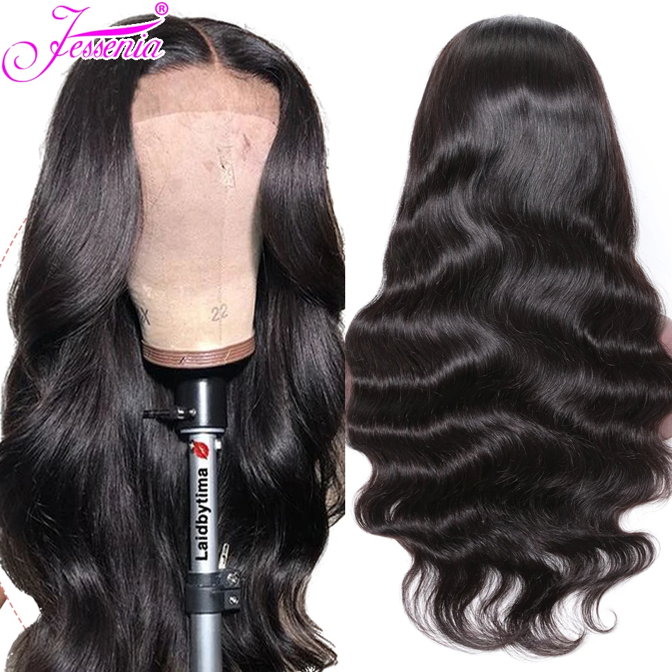 Бразильский парик для волнистых волос предварительно сорванный фронта шнурка