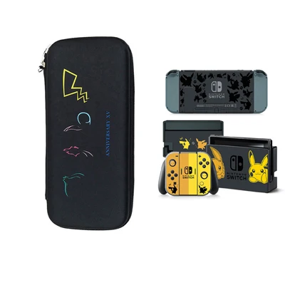TN-switch-5253 Чехол для переноски Pokemo NNIVERSAPY XV kingd EVA с переключателем, сумка для хранения+ наклейка, чехол для консоли, игровые аксессуары-Pikachus - Цвет: TN-switch-5253