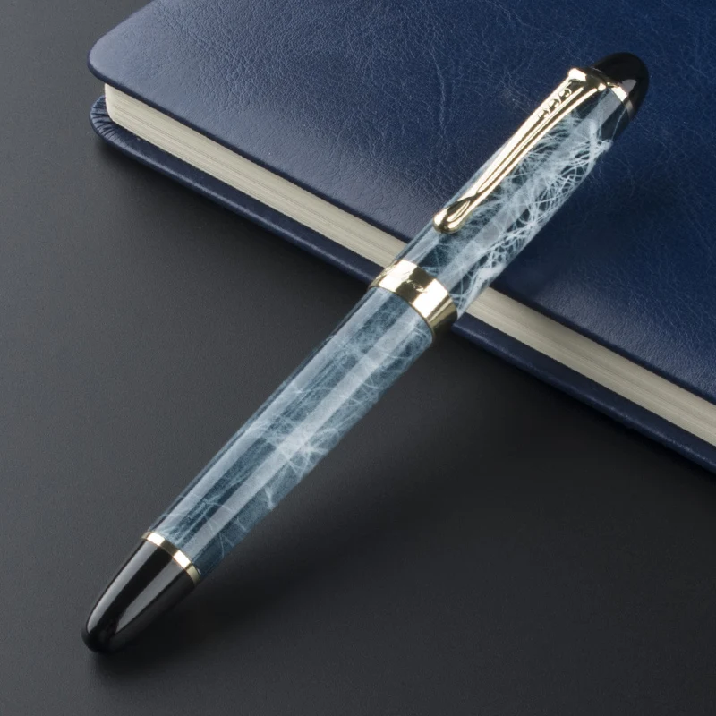 Jinhao X450 черная и серебряная авторучка с 0 5 мм перо из иридия лучший Деловой Подарок