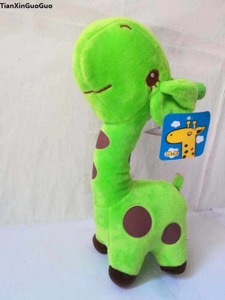 

about 25cm green giraffe plush toy cartoon giraffe soft doll children's toy birthday gift h2461