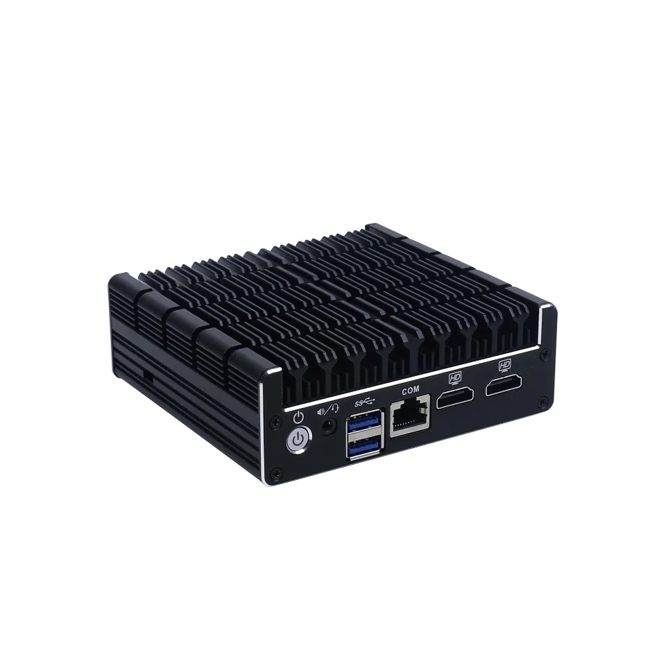 Безвентиляторный мини-ПК поддержка AES-NI брандмауэр PFsense Intel Celeron J3060 J3160 с 4* LAN 1* COM 2* HDMI 2* USB3.0 win 7 Linux мини-ПК