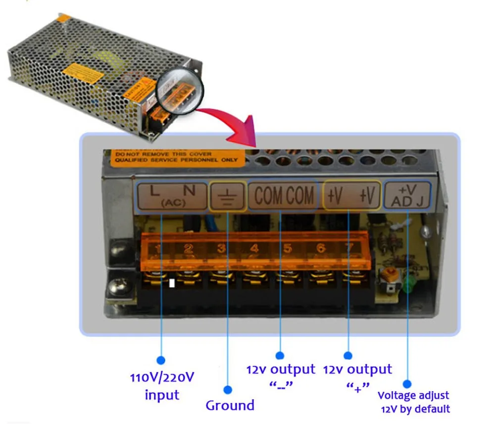 Переключение Питание светильник трансформатор переменного тока 110V 220V DC/DC 12V 10A 240W