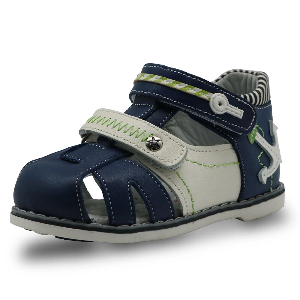 Apakowa новые туфли из натуральной кожи для маленьких мальчиков сандалии детская