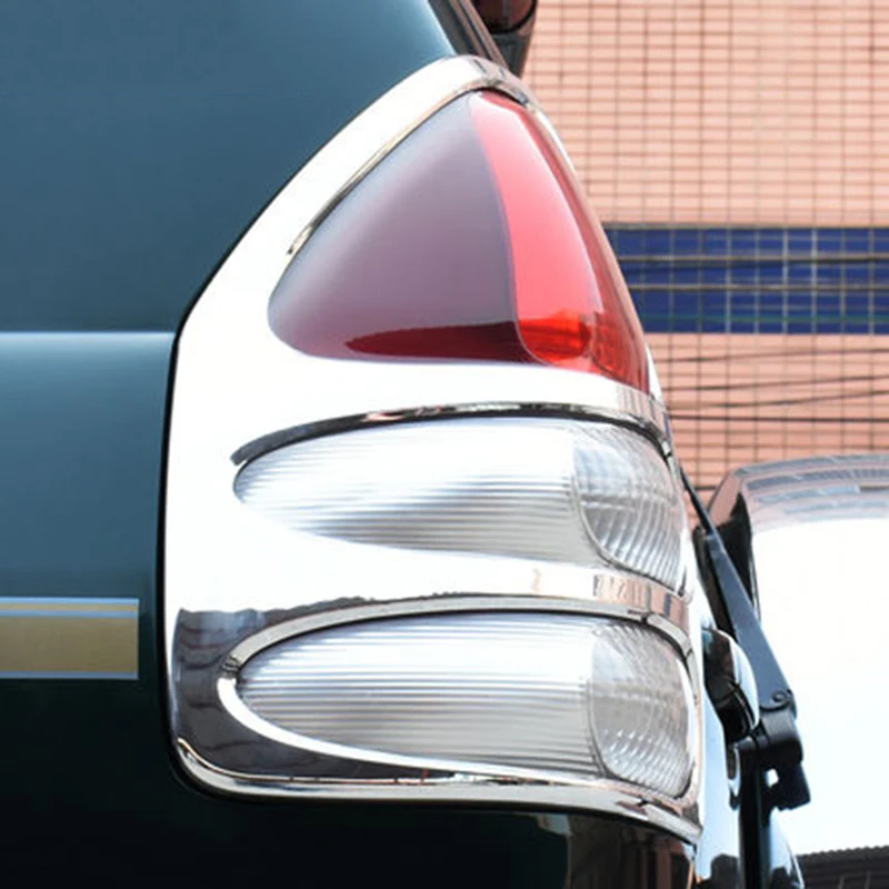 For Toyota Land Cruiser Prado J120 2003 2004 2005 2006 2007 2008 2009 ABS Chrome Taillight Cover Rear Light Frames Trims 2Pcs | Автомобили