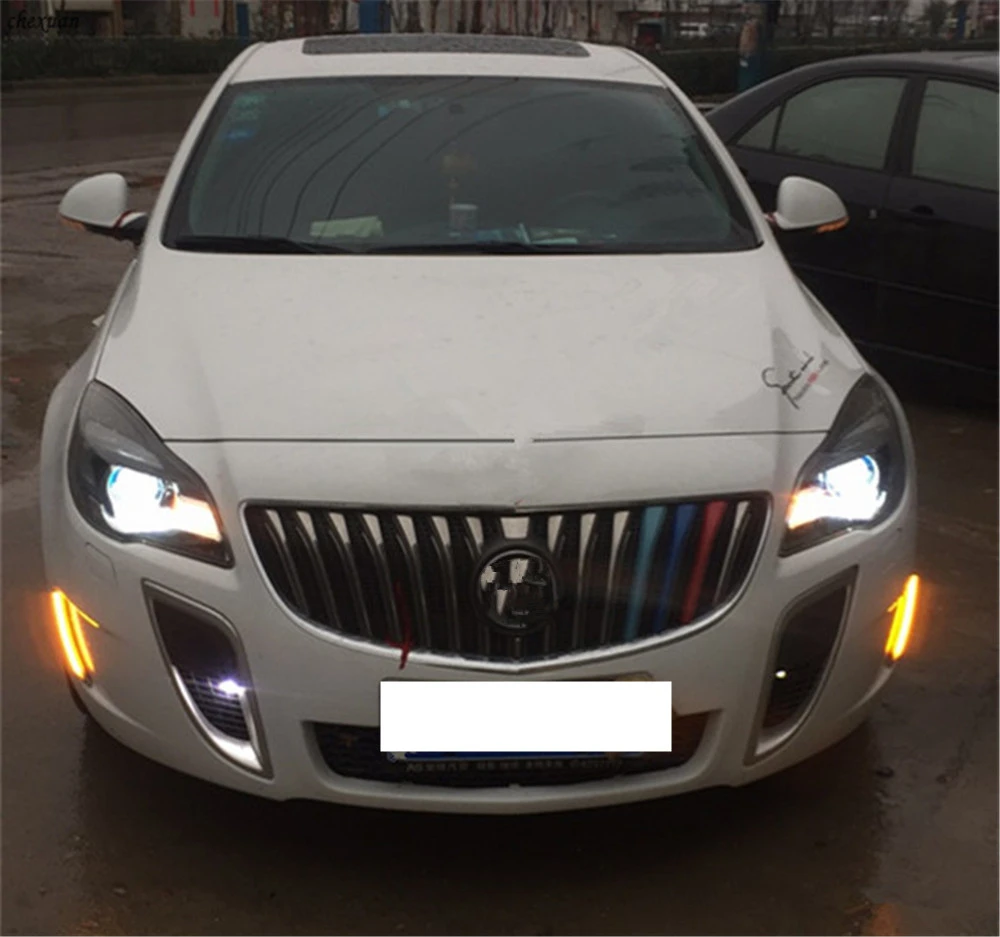 Автомобиль мигает 2 шт. для Buick Regal GS Opel Insignia 2010- светодиодный DRL дневные ходовые огни дневной свет желтый указатель поворота лампа