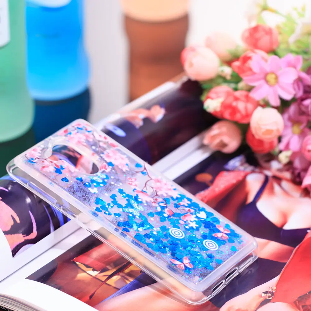 Чехол с зыбучим песком для Huawei Honor 6C C6 6 C динамический жидкий блестящий чехол со