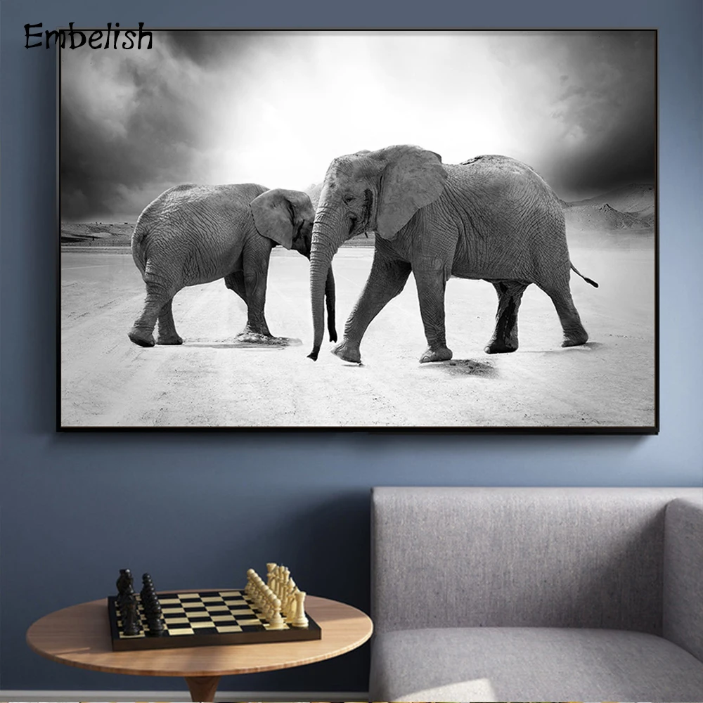Embelish 1 шт. Прямая поставка два слона дикие животные Современный домашний декор