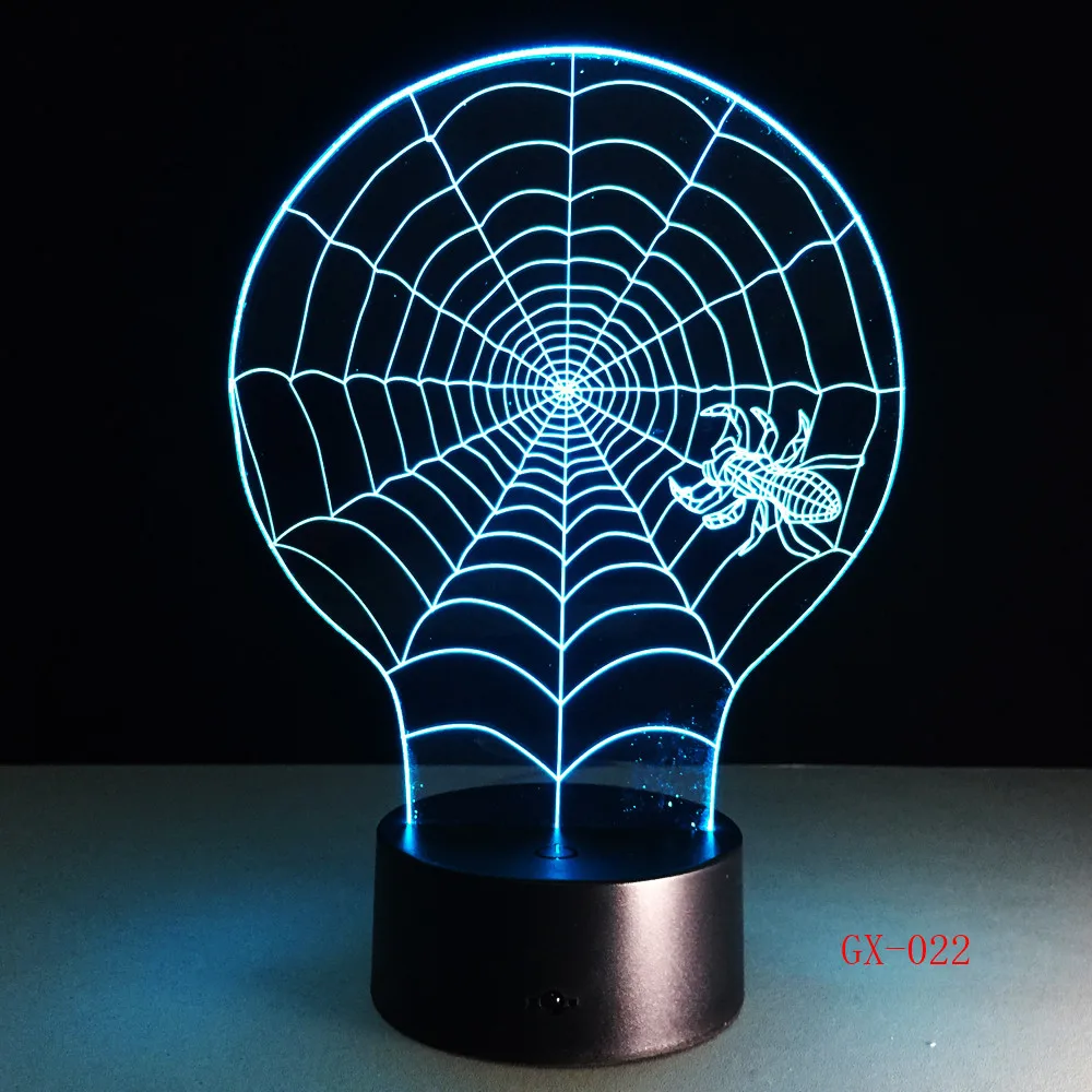 

Spider Nordic Home Night Light Decorative 3d Lamp Stereo Vision Led Gift Light Fixtures Kids Room Led Lights Lamp GX-022