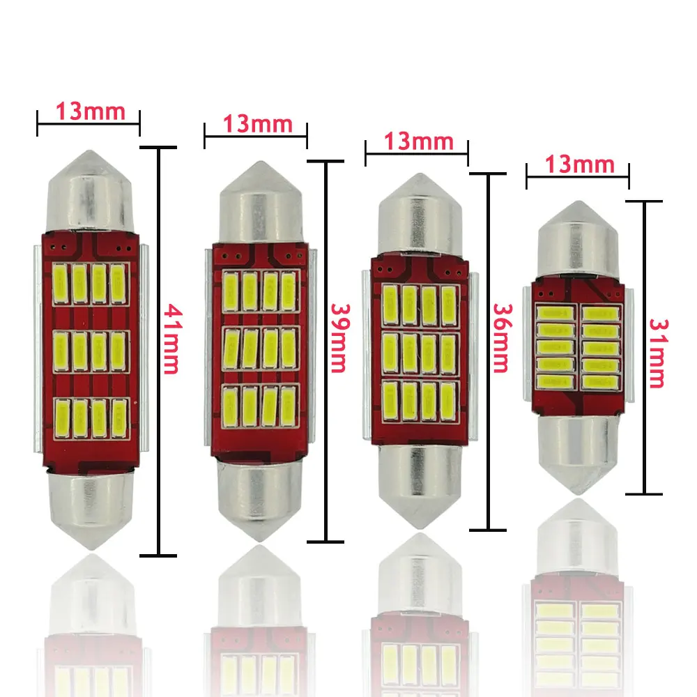 2x C5W CANBUS Led 31 мм 36 39 41 Festoon лампа без ошибок 4014SMD Автомобильная купольная сигнальная