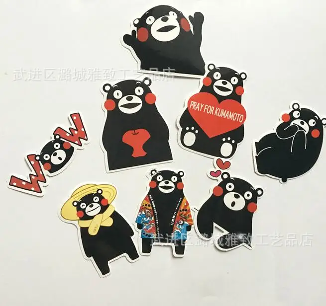 8 шт./компл. наклейки для стайлинга автомобиля милые Kumamon наклейки s для граффити автомобильные чехлы скейтборд, сноуборд Мотоцикл Велосипед ноутбук стикер 007