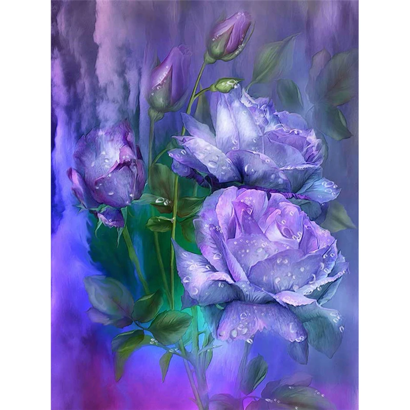 

5D diy diamond painting Rose full square diamond embroidery full mosaic cross stitch needleworks H757