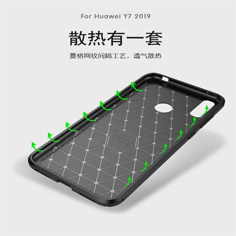 Чехол для Huawei Y7 2019 полноразмерный чехол Тонкая Защитная камера с теплоотводом