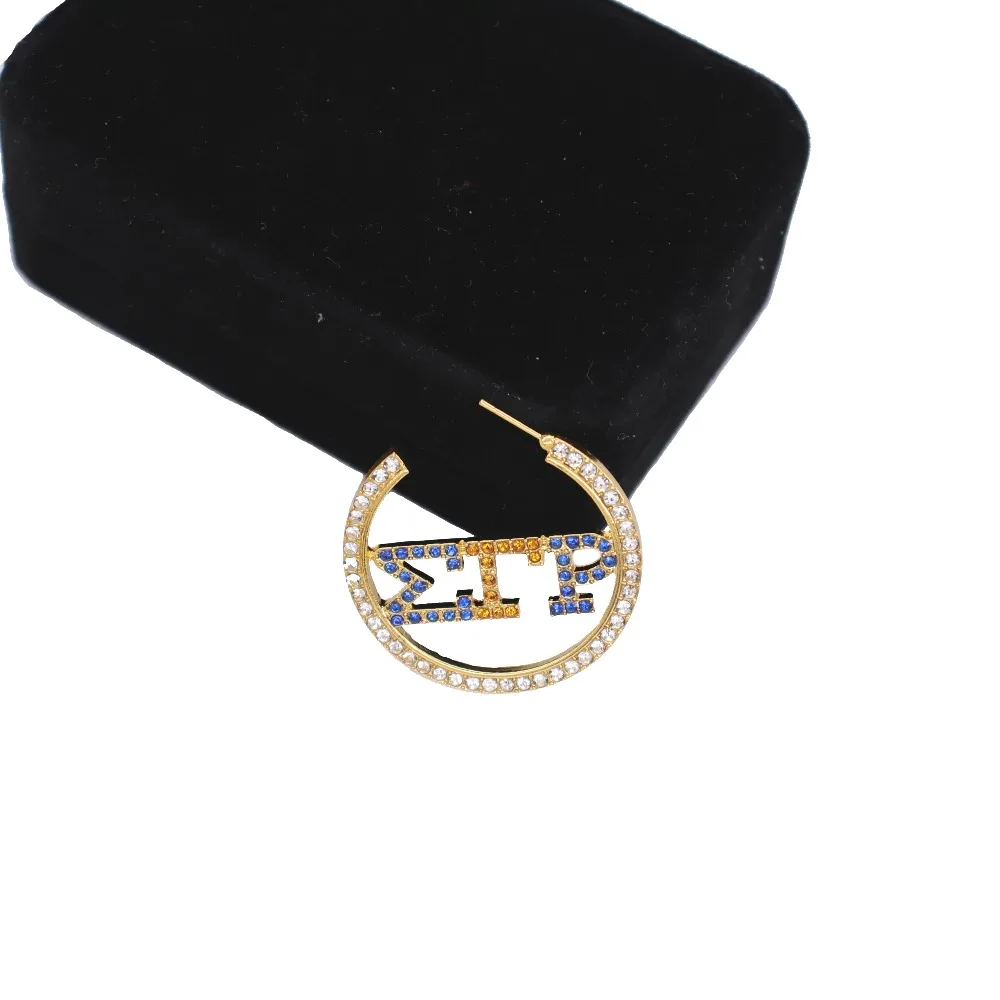 Серьги гвоздики с греческими буквами Sigma Gamma Rho|Серьги-подвески| |