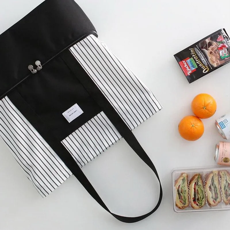 Нейлоновая изолированная сумка для ланча женские большие Термосумки еды