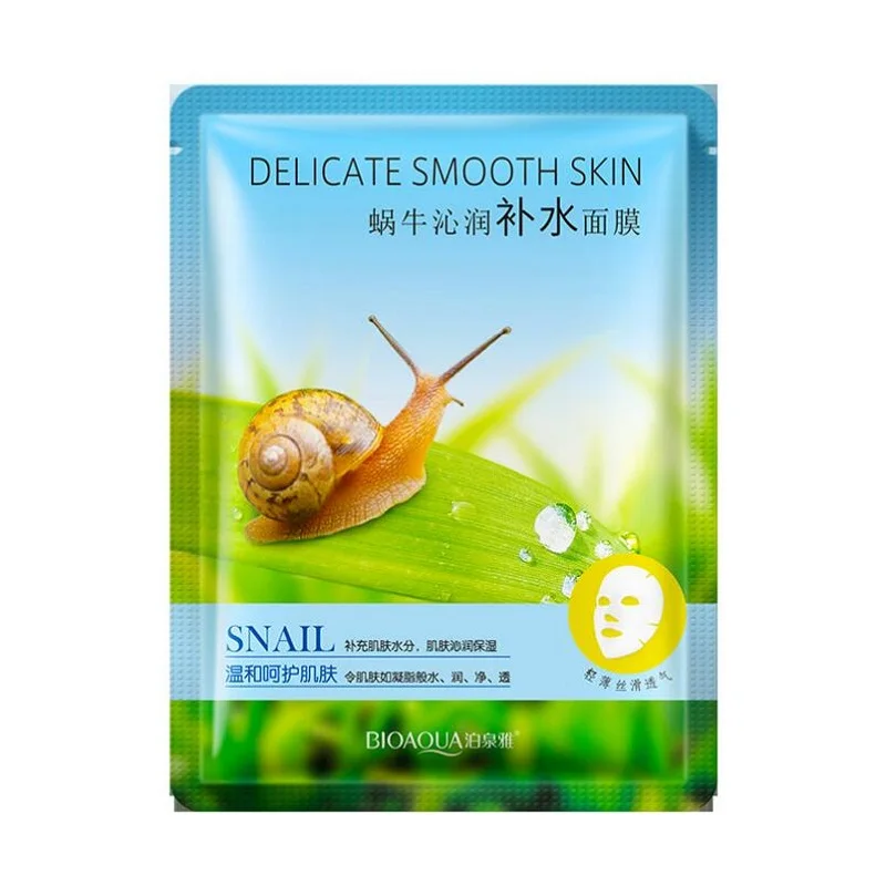 Replenishment BIOAQUA уход за кожей женский экстракт улитки маски для лица увлажняющий контроль масла натуральная эссенция отбеливание коллагена маска - Цвет: Replenishment
