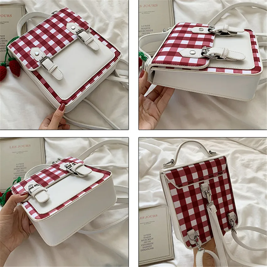 

TOYOOSKY Korean Style Women Backpacks Female Summer New Plaid Pattern Travel Rucksacks Teenager Girls School Bag Shoulder Bag