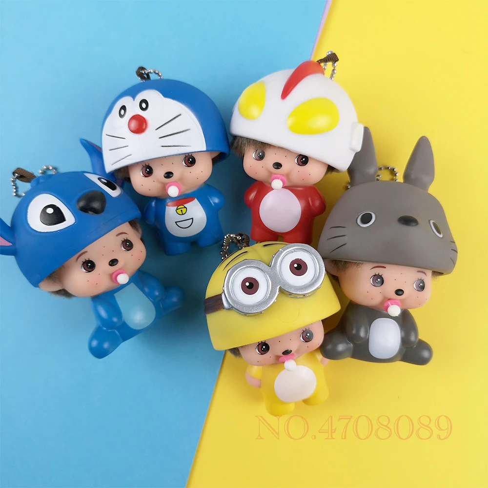 Брелок с рисунком в виде аниме стежка Марио Дораэмон Железный человек паук милые