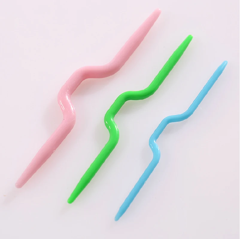 

100set/lot 3 Sizes Knitting tools wholesale ABS Plastic Knit Cable Stitch DIY Smooth Crochet Hook Weaving tools