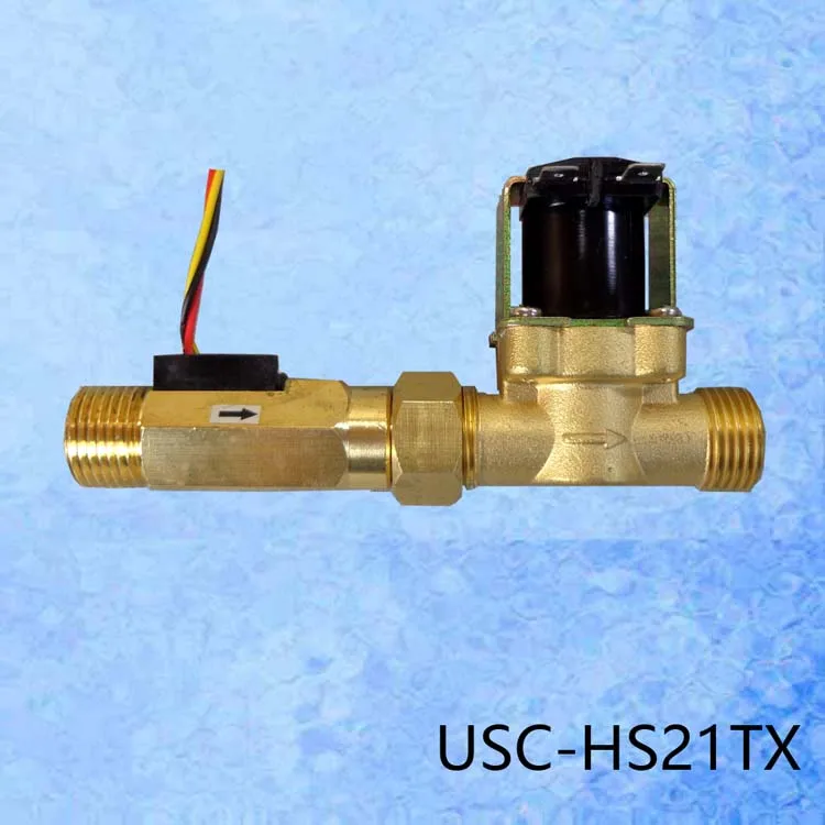 Все латунные USC HS21TX G1/2 &quotДатчик потока воды Hall 1 30 л/мин расходомер