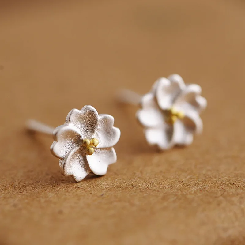 Женские серьги-гвоздики в виде вишни ювелирные изделия из стерлингового серебра