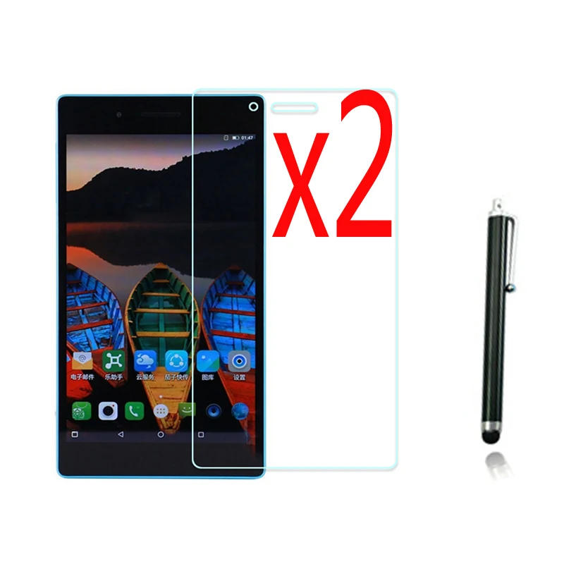 3в1 2x прозрачная защитная пленка для ЖК экрана + 1x Стилус Lenovo Tab 3 730F 730M 730X A7 30 A3300 10F