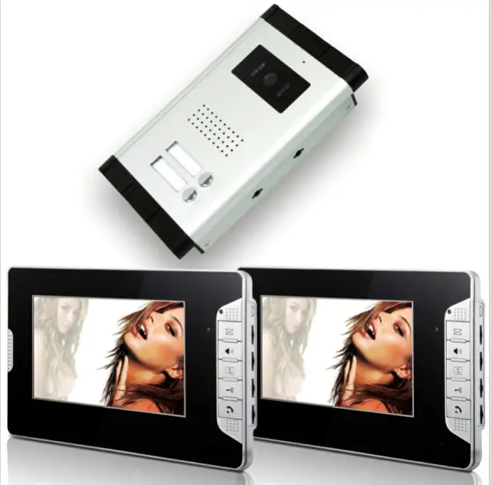 V70E25201V2 SmartYIBA " проводная Квартира видео домофон безопасности Hands-Free видео домофон системы для дома/плоский - Цвет: V70E25201V2