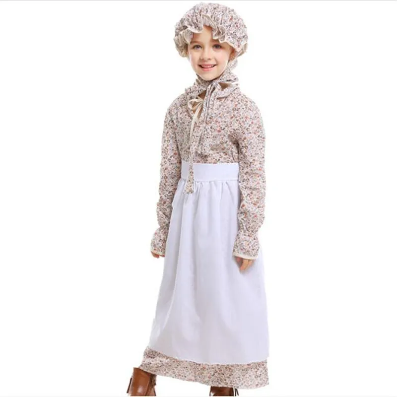 Карнавальный костюм для девочек бабушка волк платья с разбитыми цветами и