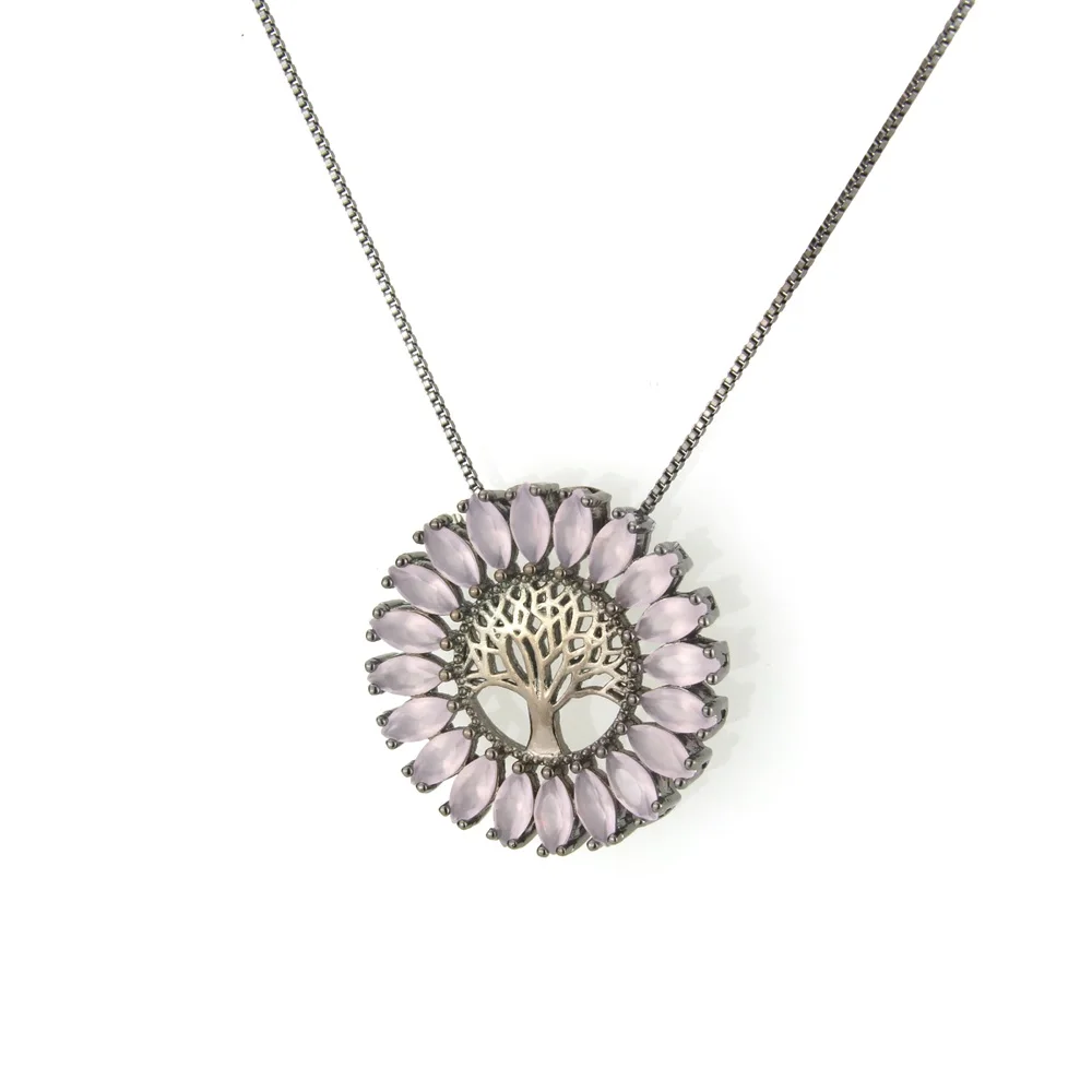 Ожерелье женское круглое из меди с фианитом диаметром 2 75 см|colar feminina|fashion necklacenecklace