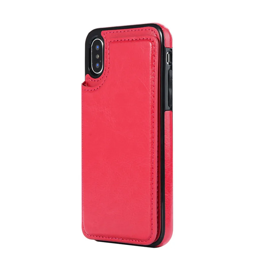 Роскошные Бизнес чехол для телефона из искусственной кожи для iPhone XR XS Max 6 6s 7 8 плюс 5S SE 5 нескольких держателей карт Kickstand чехол-книжка с застежкой