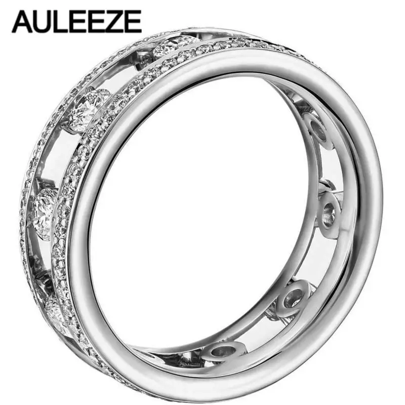 Романтическое обручальное кольцо для женщин Gala Lab Grown Diamond Eternity 14K 585 Белое золото с