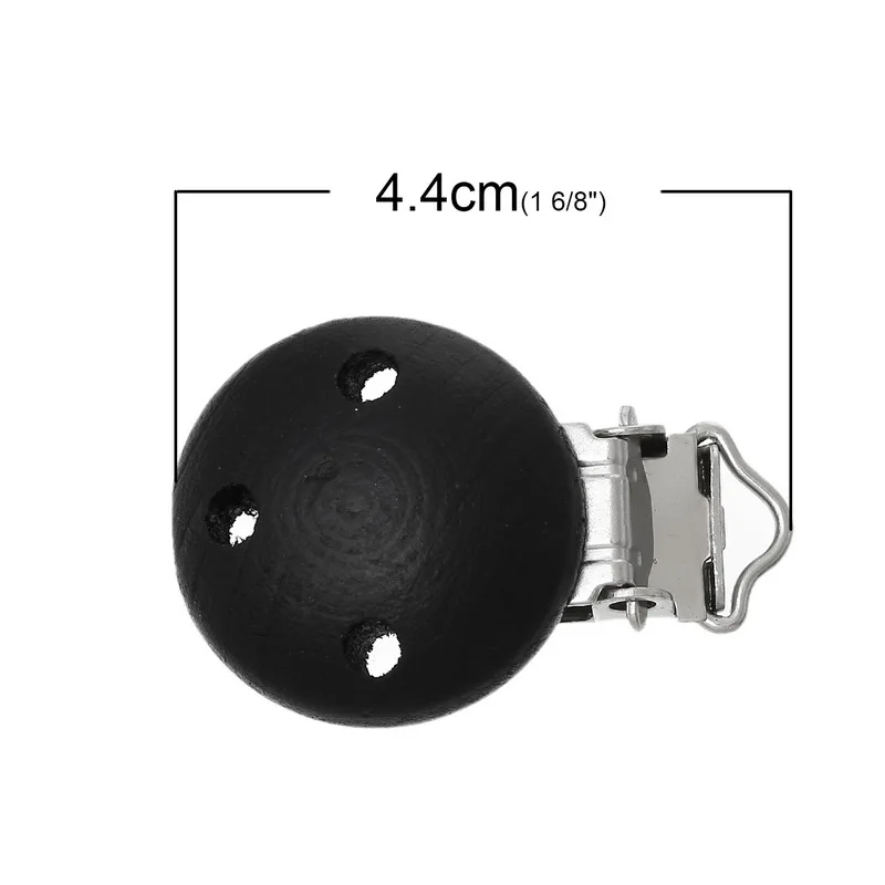 Новое поступление 5 шт./партия черная прищепка для соски круглая форма дерево