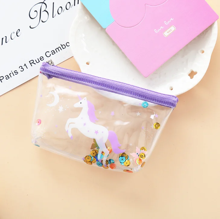 1 шт. прозрачный Кошелек для монет с блестящими блестками|Держатели карт и