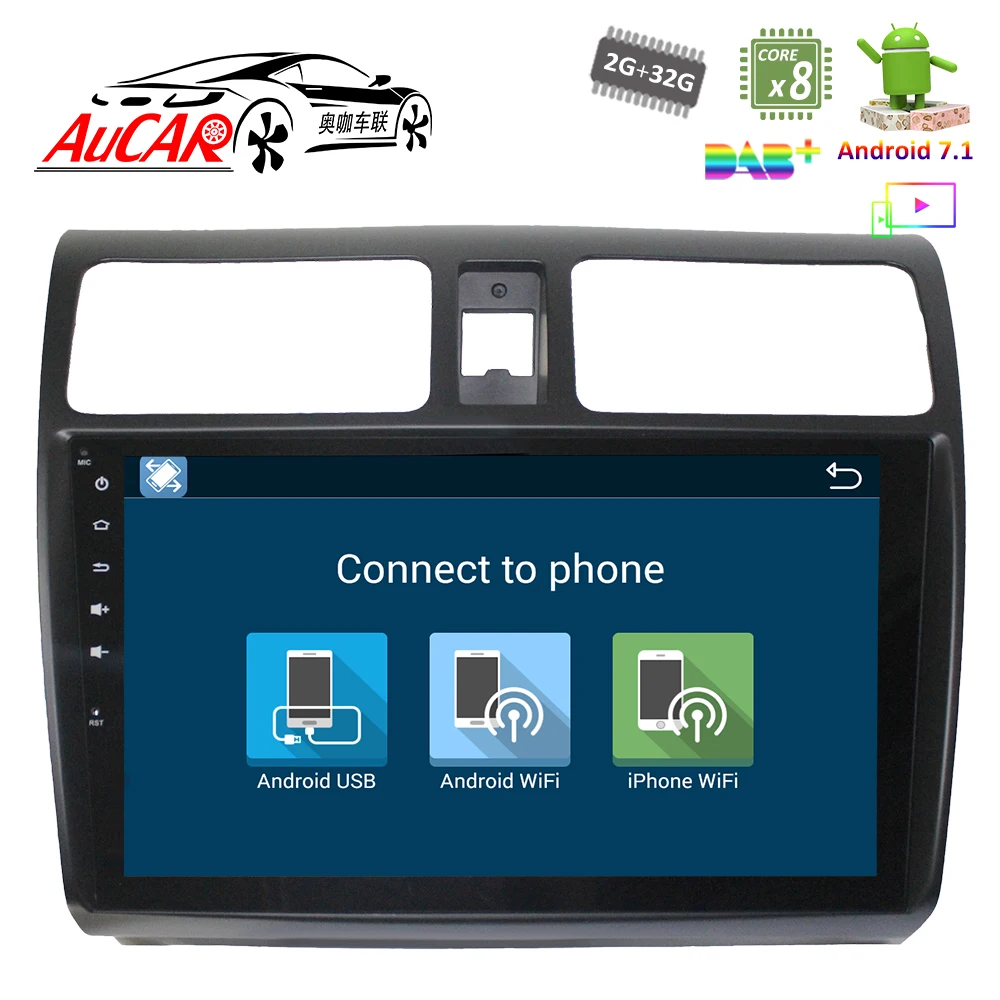 Android 7 1 10 &quotАвтомобильный dvd плеер GPS навигационная система для SUZUKI Swift 2004 2010 HD