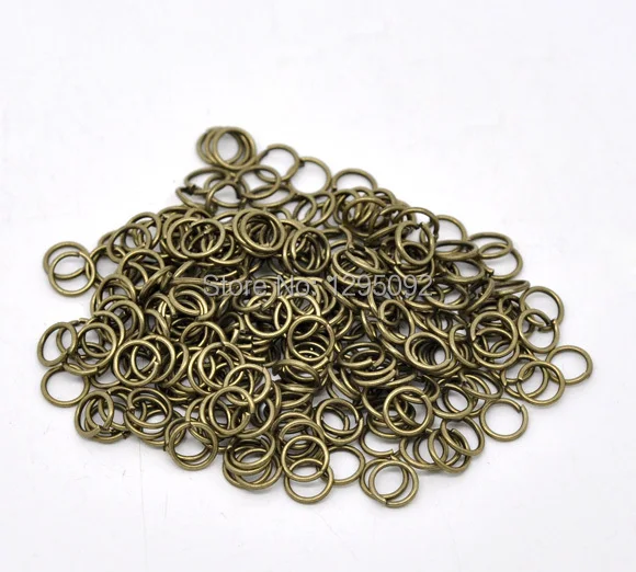 

500Pcs Open Jump Rings Alloy Round Bronze Tone Jewelry DIY Findings Charms 7x0.9mm