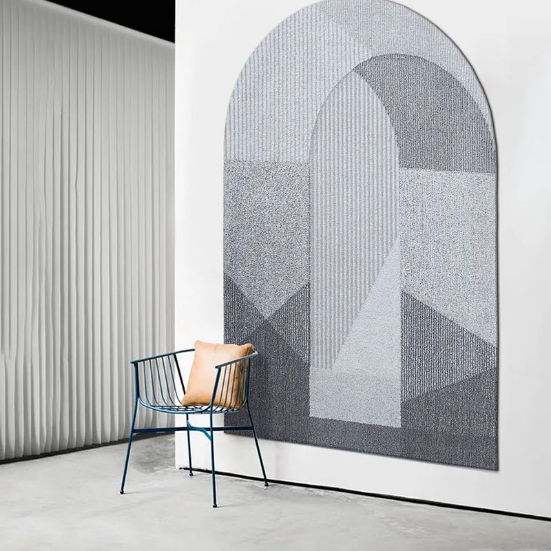 구매 독특한 다리 모양의 포스트 모던 지역 러그, 북유럽 대형 침대 옆 카펫, 회색 장식 사무실 카펫, 그라운드 매트